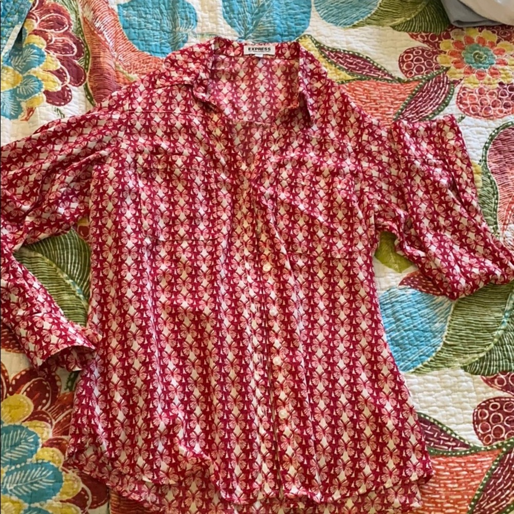 Express Portofino Shirt - Red Butterflies